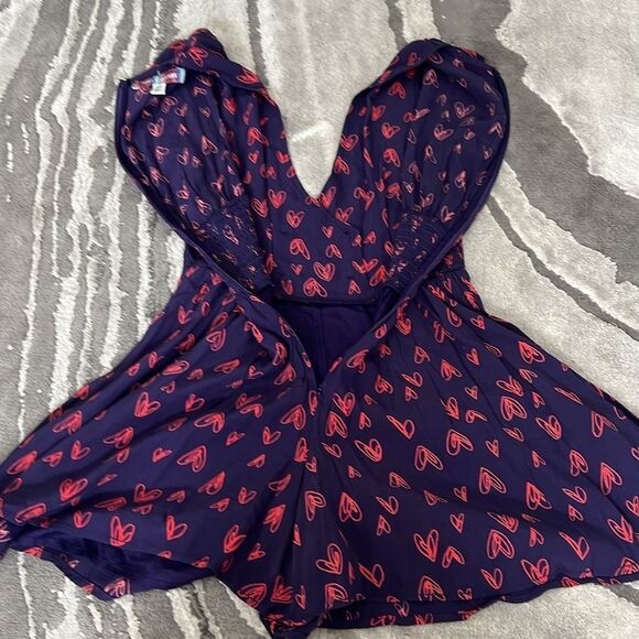 NWOT Urban Outfitters Juliette Printed Short Sleeve Romper - Picture 5 of 10